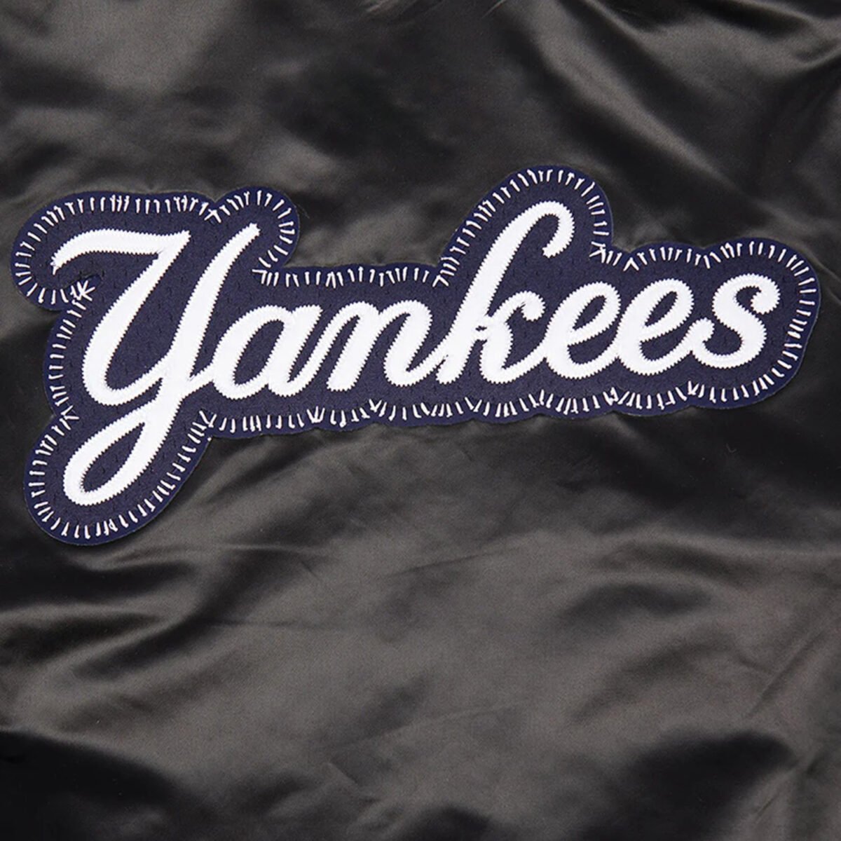 MLB New York Yankees DIY Pick Stitch Men's Rib Satin Jacket