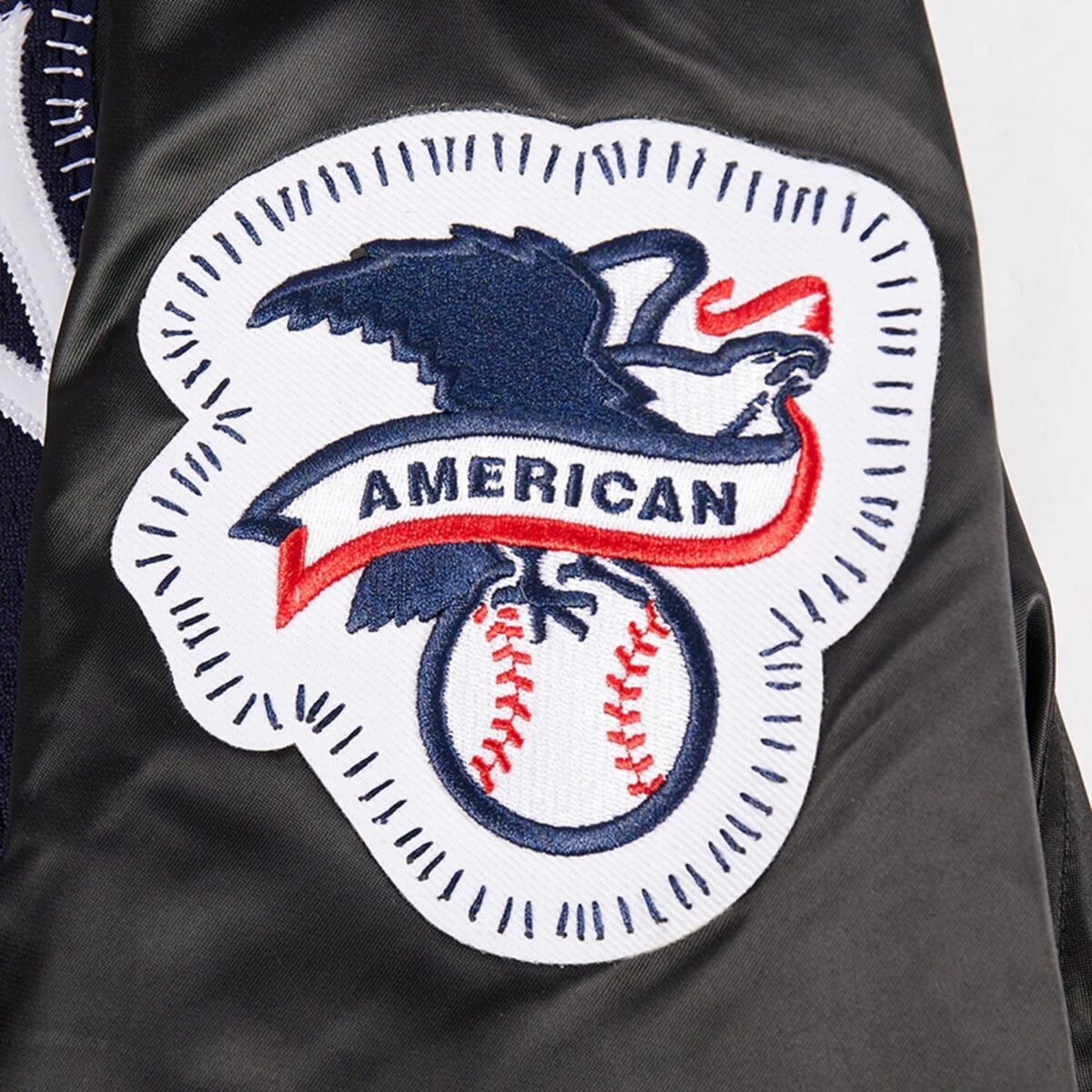 MLB New York Yankees DIY Pick Stitch Men's Rib Satin Jacket