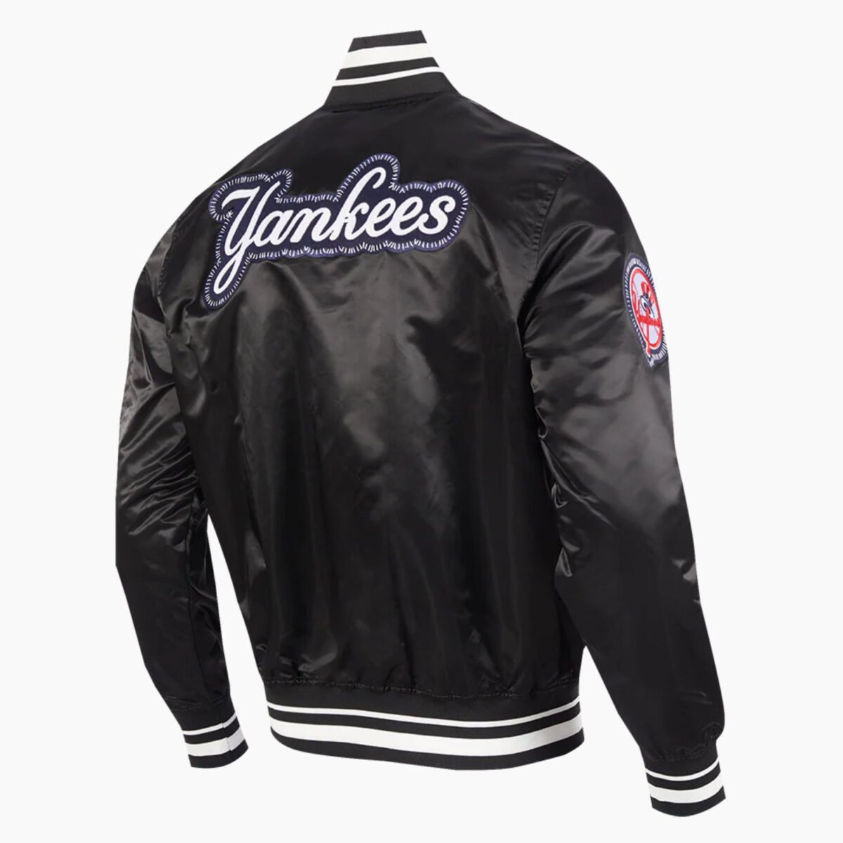 MLB New York Yankees DIY Pick Stitch Men's Rib Satin Jacket