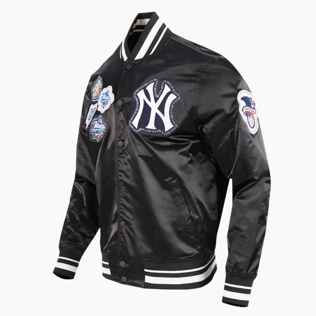 MLB New York Yankees DIY Pick Stitch Men's Rib Satin Jacket