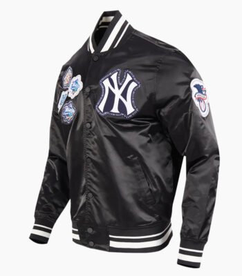 MLB New York Yankees DIY Pick Stitch Men's Rib Satin Jacket