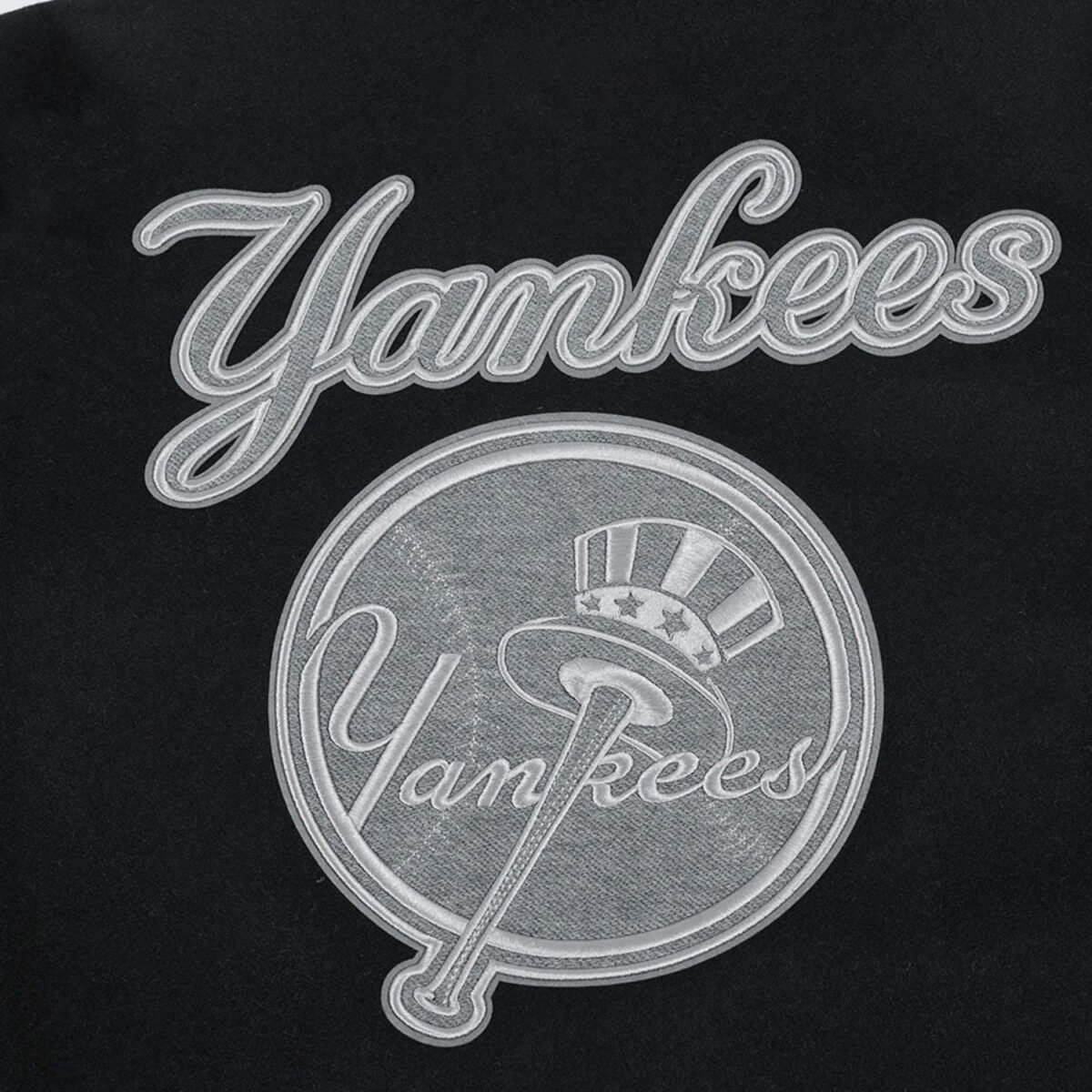 MLB New York Yankees Reverse French Terry Men's Color Block Wool Varsity Jacket