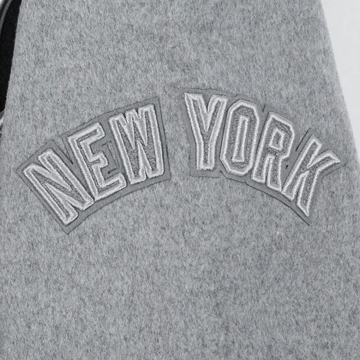 MLB New York Yankees Reverse French Terry Men's Color Block Wool Varsity Jacket