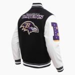 NFL Baltimore Ravens Mashup Men's Rib Wool Varsity Jacket