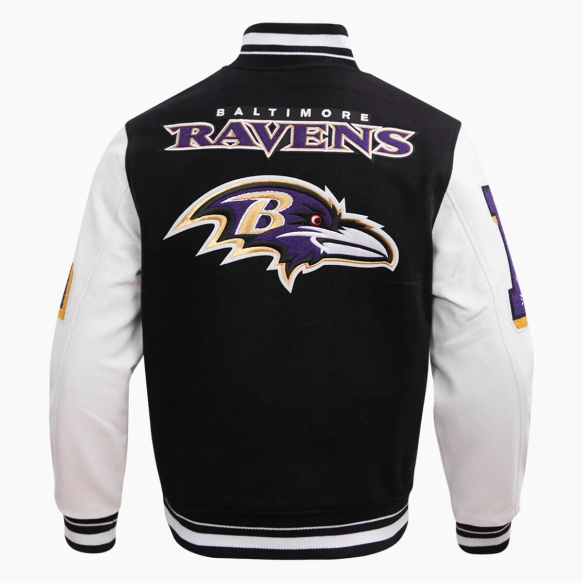 NFL Baltimore Ravens Mashup Men's Rib Wool Varsity Jacket