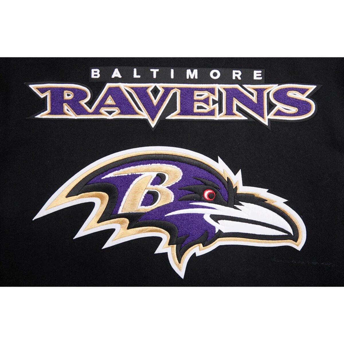 NFL Baltimore Ravens Mashup Men's Rib Wool Varsity Jacket