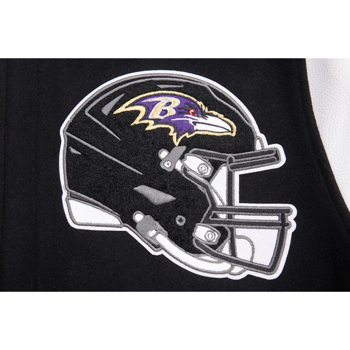 NFL Baltimore Ravens Mashup Men's Rib Wool Varsity Jacket