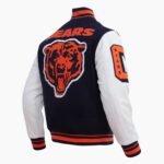NFL Chicago Bears Mashup Men's Rib Wool Varsity Jacket