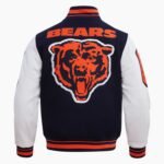 NFL Chicago Bears Mashup Men's Rib Wool Varsity Jacket