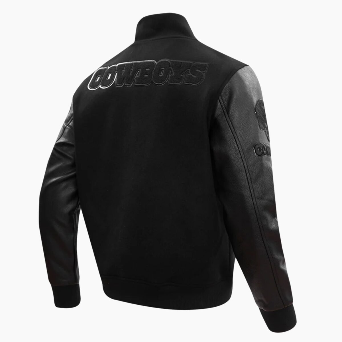 NFL Dallas Cowboys Triple Black Wool Men's Varsity Jacket