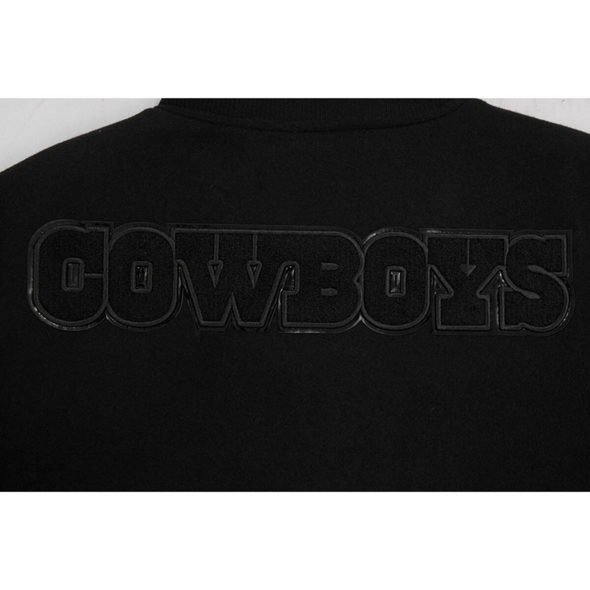 NFL Dallas Cowboys Triple Black Wool Men's Varsity Jacket