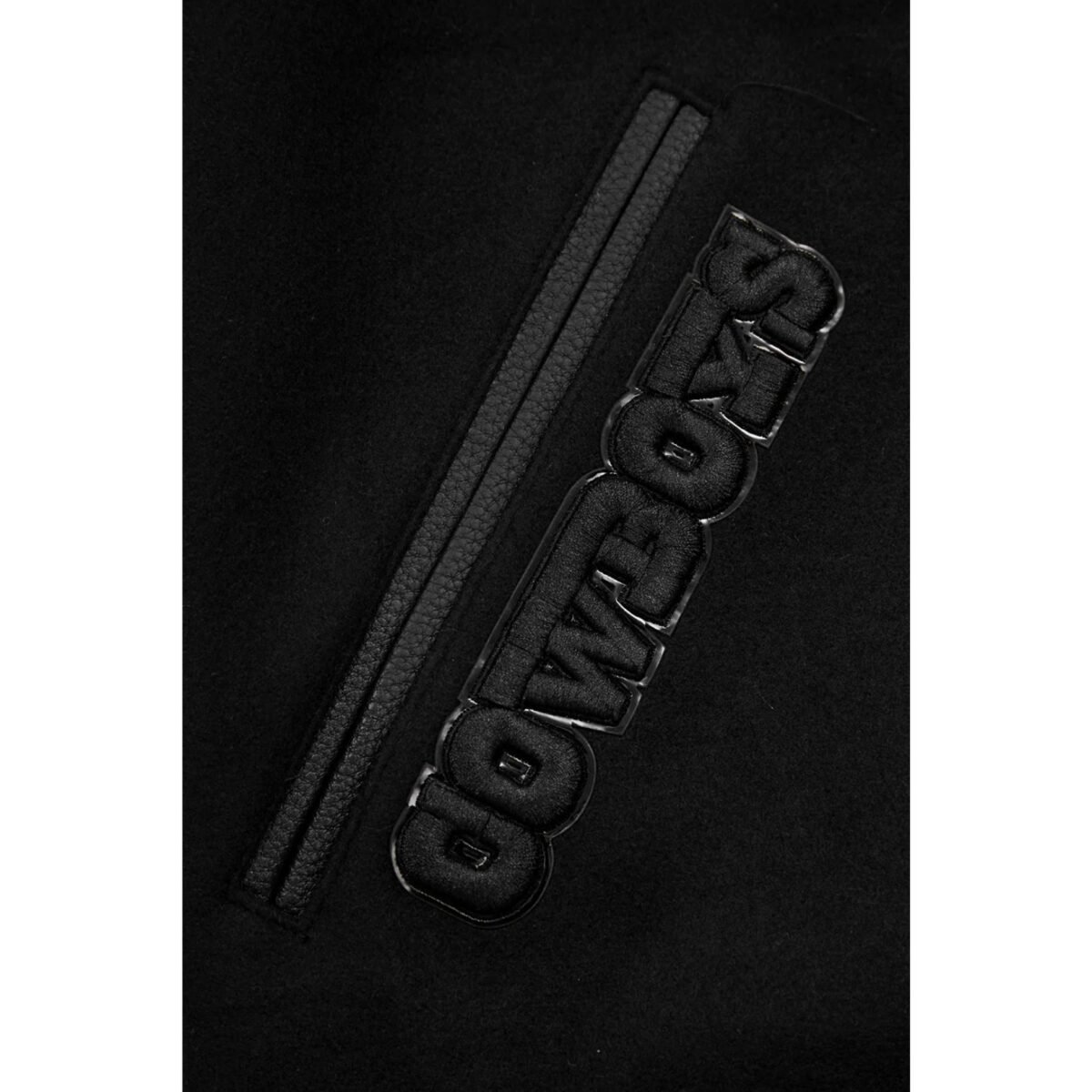 NFL Dallas Cowboys Triple Black Wool Men's Varsity Jacket