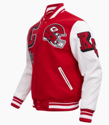 NFL Kansas City Chiefs Mashup Men's Rib Wool Varsity Jacket
