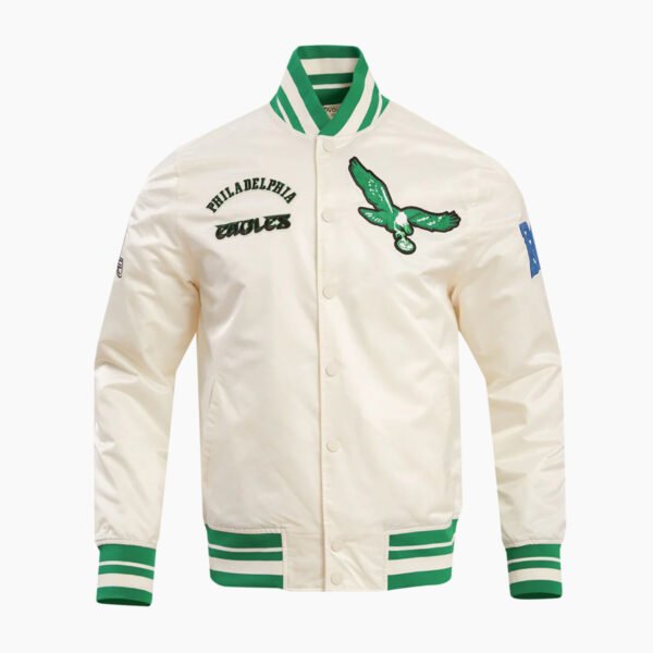 NFL Philadelphia Eagles Retro Classic Men's Rib Satin Jacket