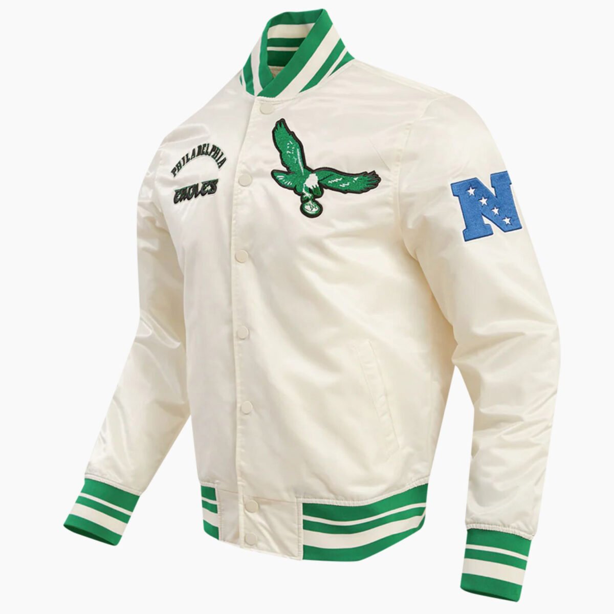 NFL Philadelphia Eagles Retro Classic Men's Rib Satin Jacket