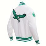 NFL Philadelphia Eagles Retro Classic Men's Rib Satin Jacket White