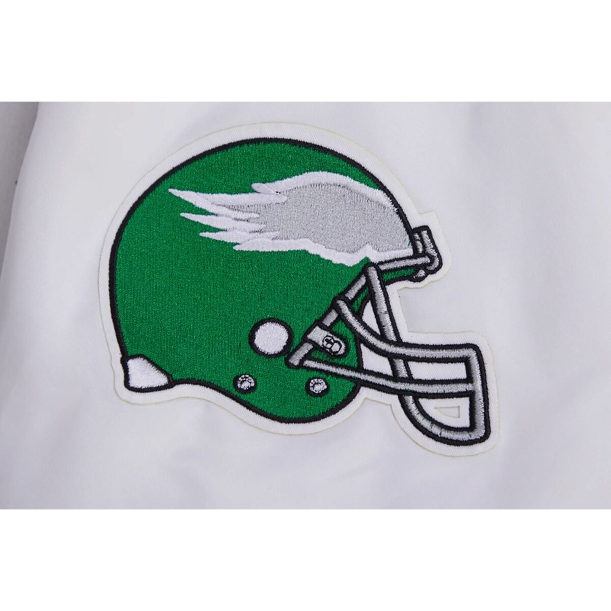 NFL Philadelphia Eagles Retro Classic Men's Rib Satin Jacket White