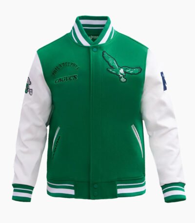 NFL Philadelphia Eagles Retro Classic Men's Rib Wool Varsity Jacket