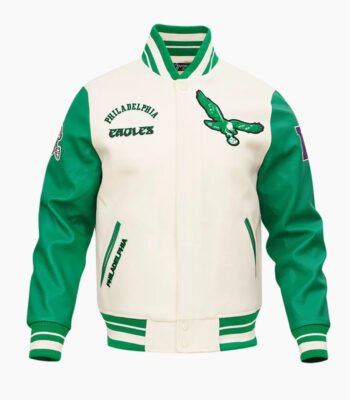 NFL Philadelphia Eagles Retro Classic Men's Rib Wool Varsity Jacket