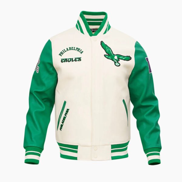 NFL Philadelphia Eagles Retro Classic Men's Rib Wool Varsity Jacket