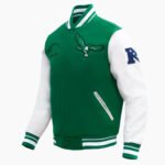 NFL Philadelphia Eagles Retro Classic Men's Rib Wool Varsity Jacket Green