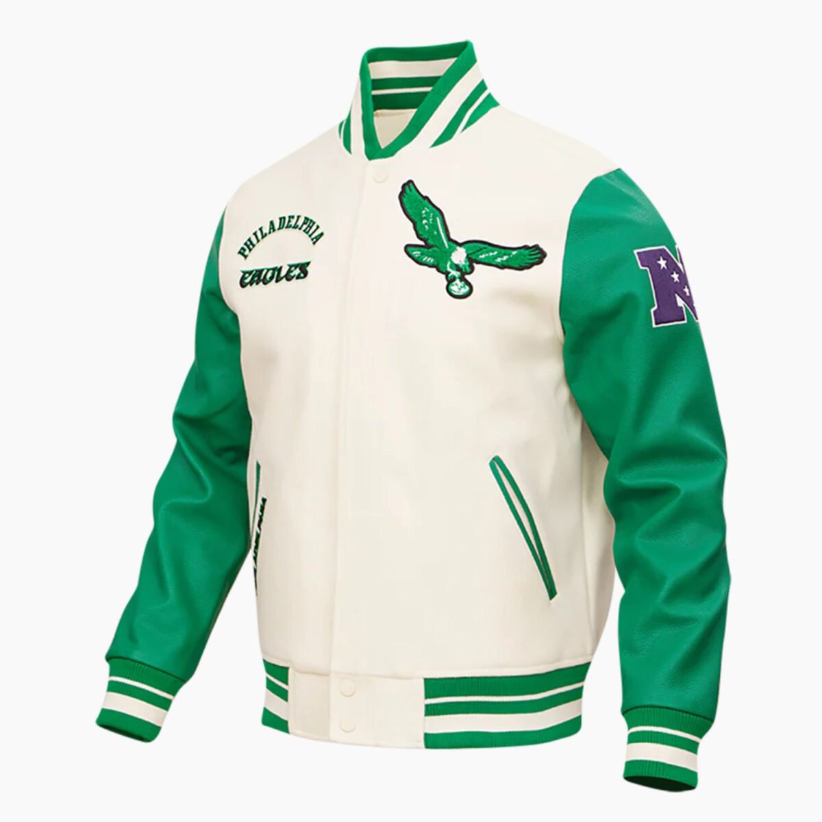 NFL Philadelphia Eagles Retro Classic Men's Rib Wool Varsity Jacket