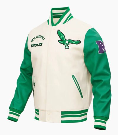 NFL Philadelphia Eagles Retro Classic Men's Rib Wool Varsity Jacket