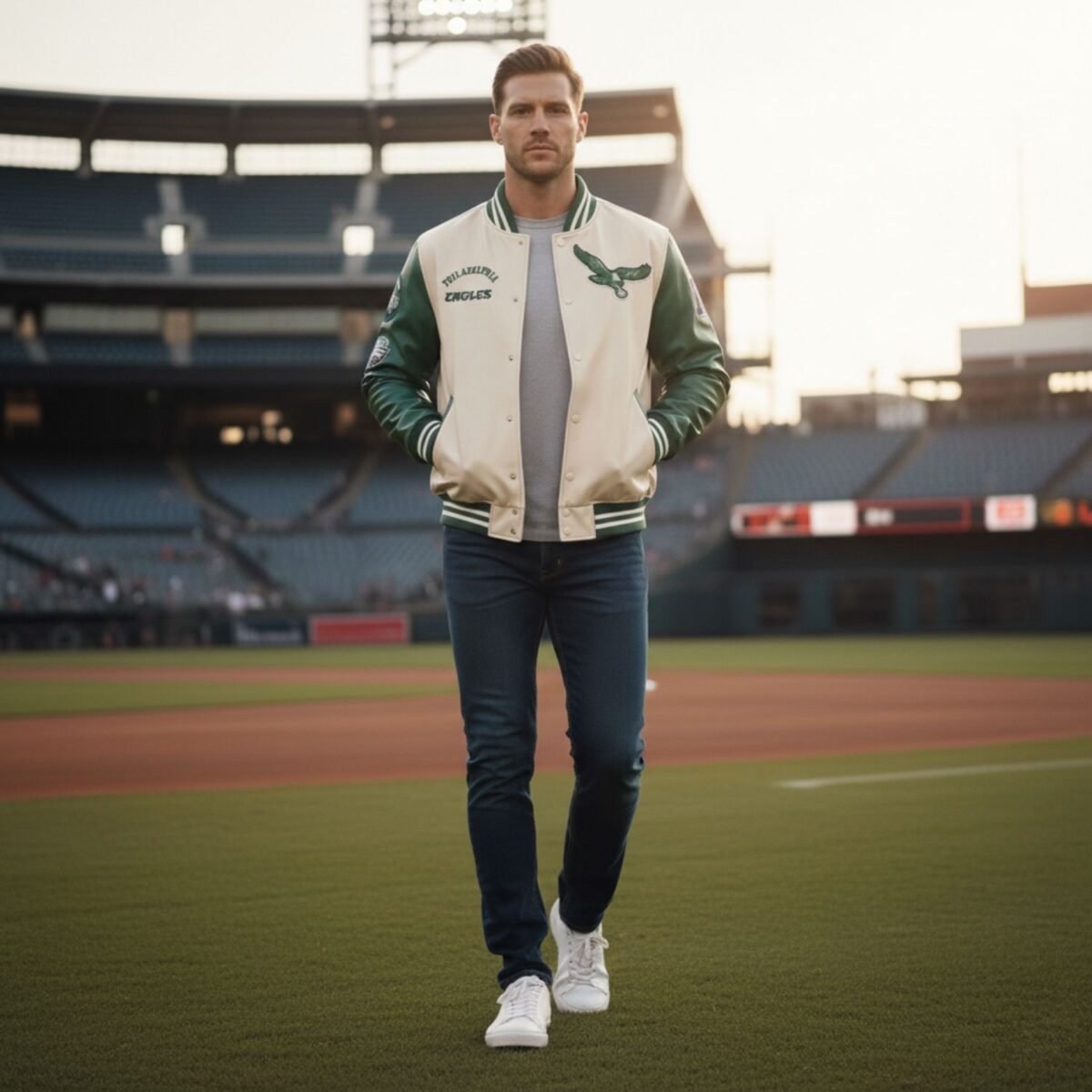 NFL Philadelphia Eagles Retro Classic Men's Rib Wool Varsity Jacket