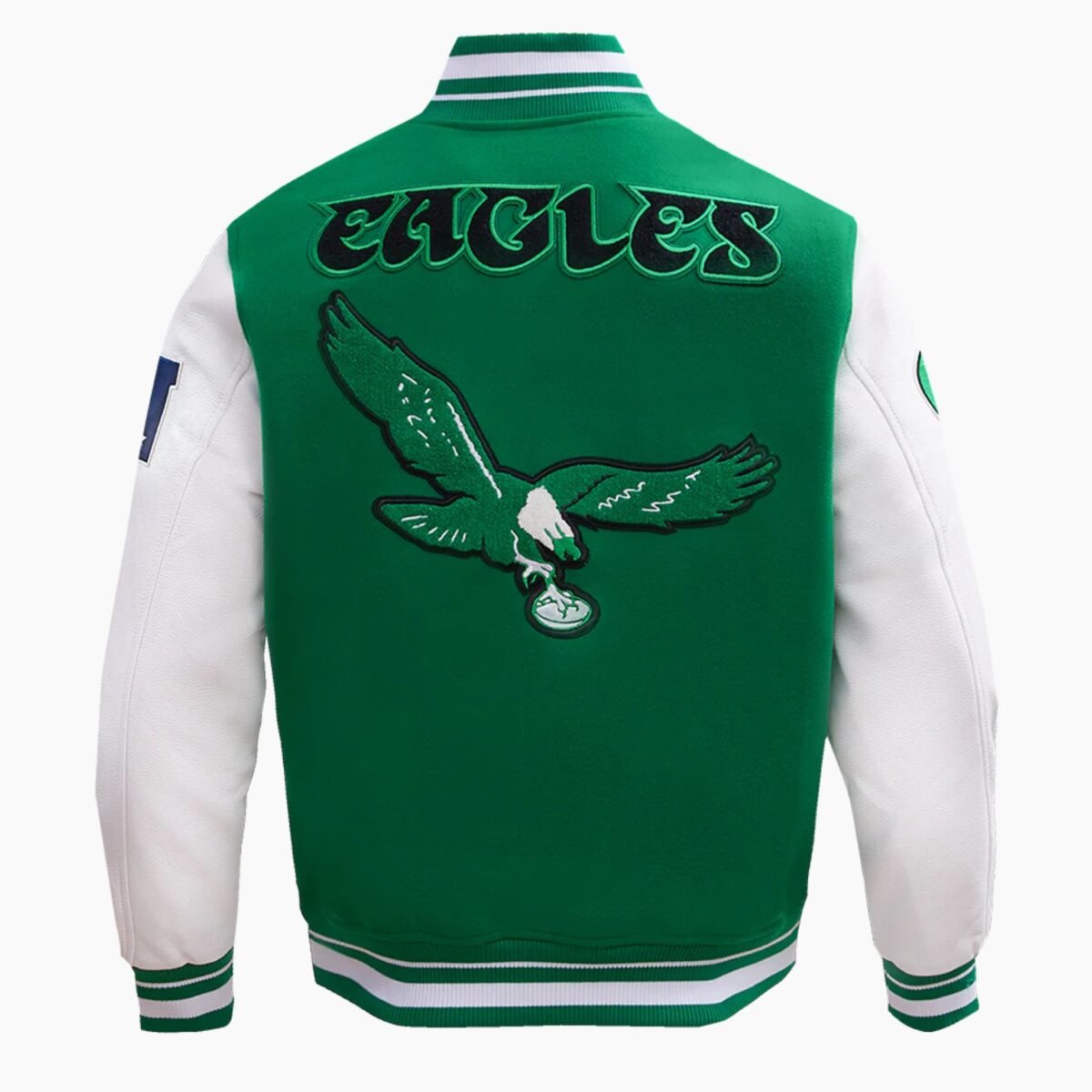 NFL Philadelphia Eagles Retro Classic Men's Rib Wool Varsity Jacket Green