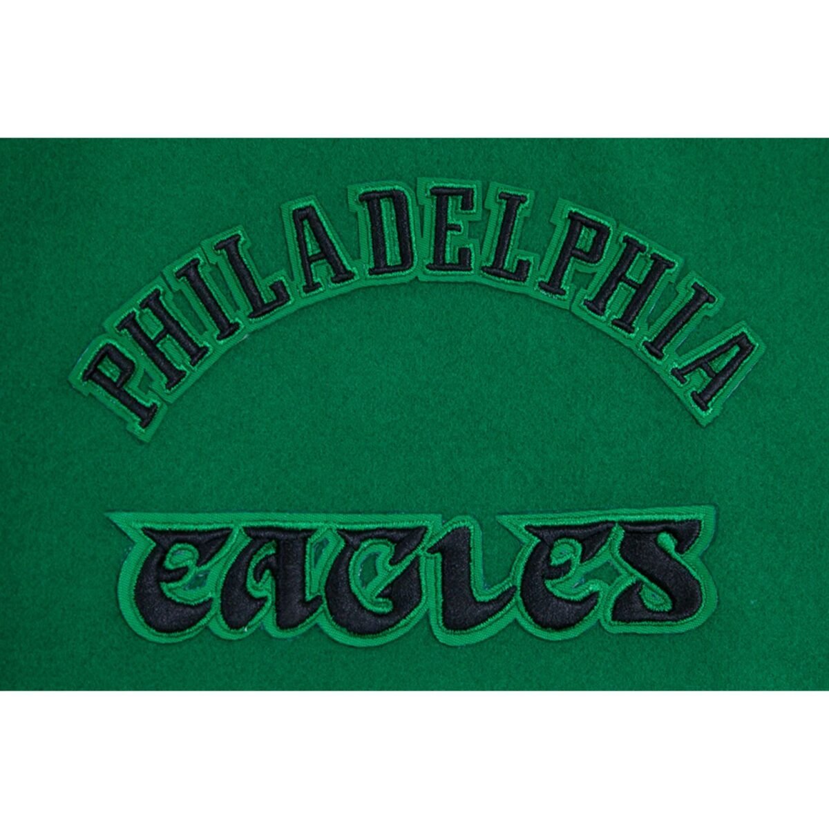 NFL Philadelphia Eagles Retro Classic Men's Rib Wool Varsity Jacket Green