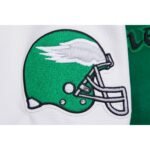 NFL Philadelphia Eagles Retro Classic Men's Rib Wool Varsity Jacket Green