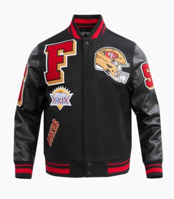 NFL San Francisco 49ers Mashup Men's Rib Wool Varsity Jacket