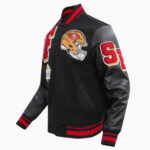 NFL San Francisco 49ers Mashup Men's Rib Wool Varsity Jacket