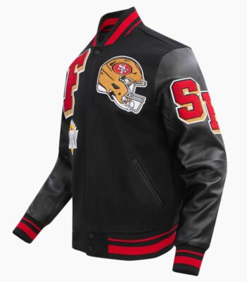 NFL San Francisco 49ers Mashup Men's Rib Wool Varsity Jacket