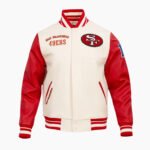 NFL San Francisco 49ers Retro Classic Men's Rib Wool Varsity Jacket