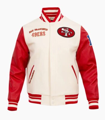 NFL San Francisco 49ers Retro Classic Men's Rib Wool Varsity Jacket