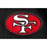 NFL San Francisco 49ers Retro Classic Men's Rib Wool Varsity Jacket Black