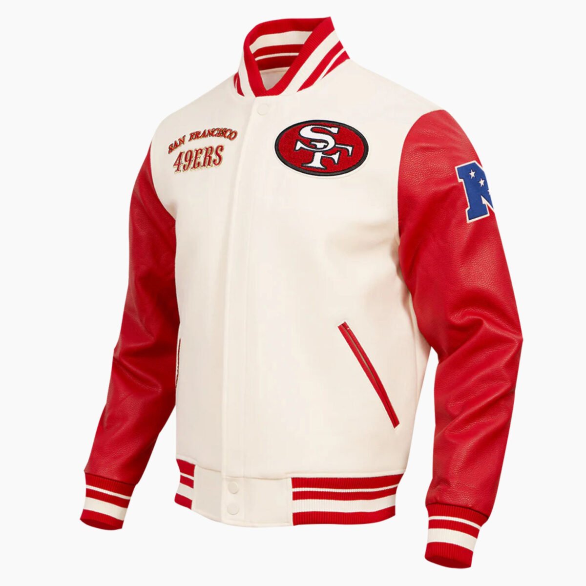 NFL San Francisco 49ers Retro Classic Men's Rib Wool Varsity Jacket