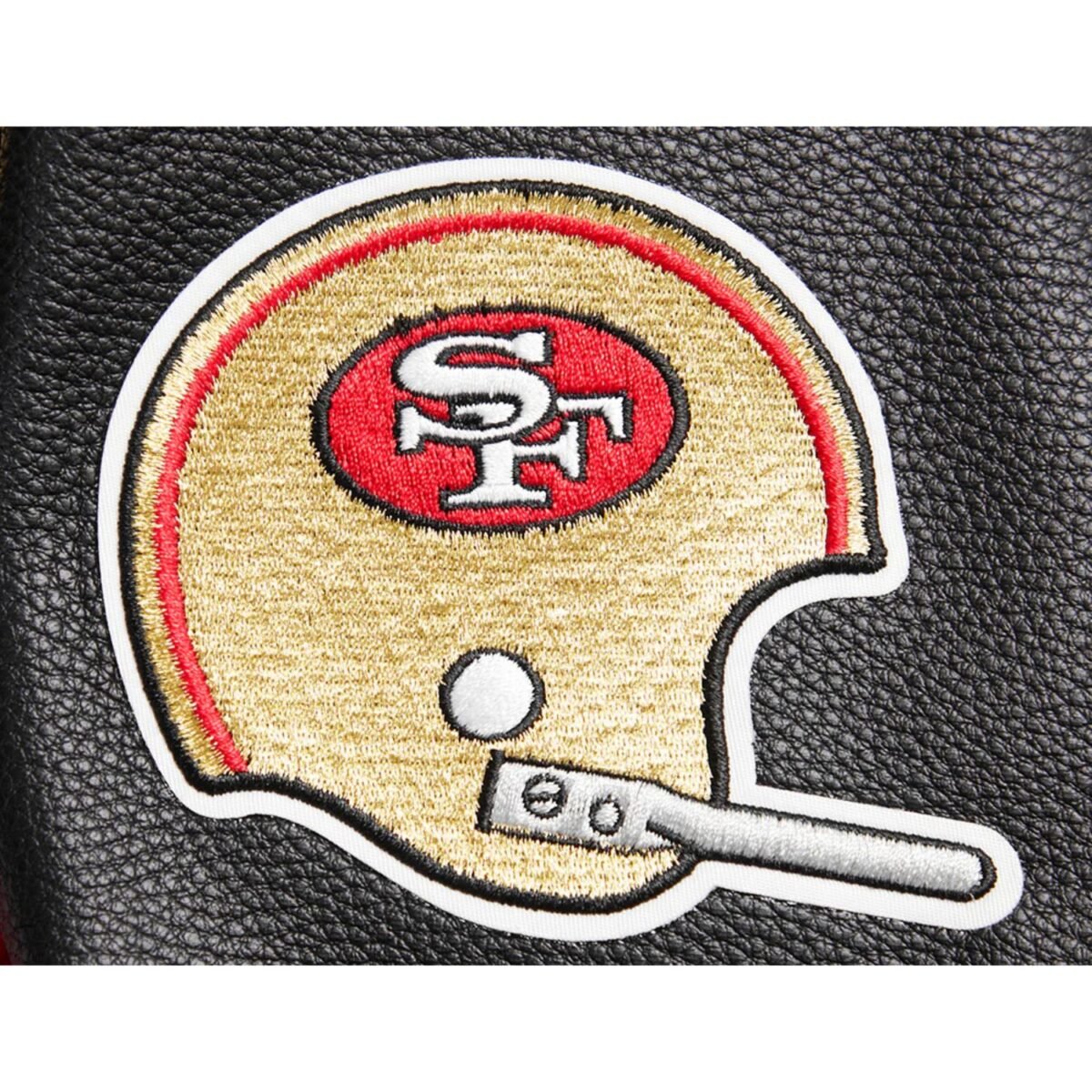 NFL San Francisco 49ers Retro Classic Men's Rib Wool Varsity Jacket Black