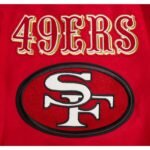 NFL San Francisco 49ers Retro Classic Men's Rib Wool Varsity Jacket Red