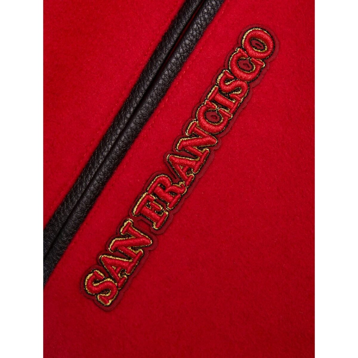 NFL San Francisco 49ers Retro Classic Men's Rib Wool Varsity Jacket Red