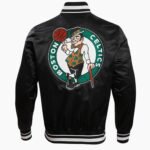 NBA Boston Celtics Retro Classic Men's Black Rib Satin Jacket