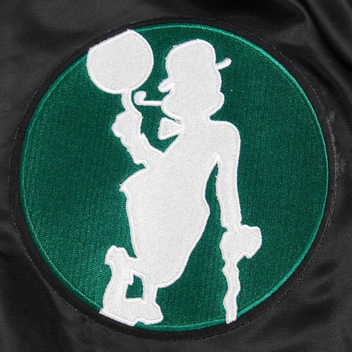 NBA Boston Celtics Retro Classic Men's Black Rib Satin Jacket