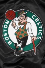 NBA Boston Celtics Retro Classic Men's Black Rib Satin Jacket