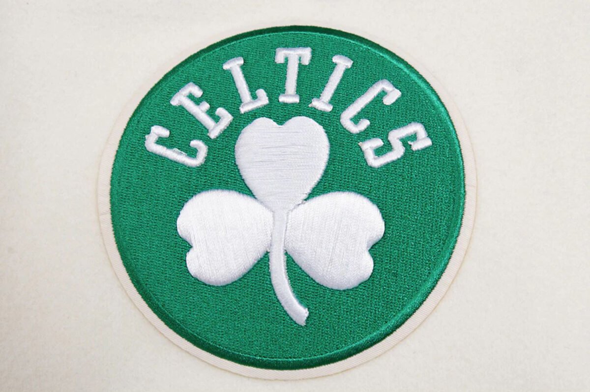 NBA Boston Celtics Retro Classic Men's Eggshell Rib Wool Varsity Jacket