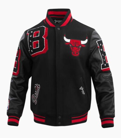 NBA Chicago Bulls Mashup Men’s Rib Wool Varsity Jacket