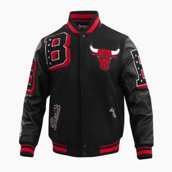 NBA Chicago Bulls Mashup Men’s Rib Wool Varsity Jacket