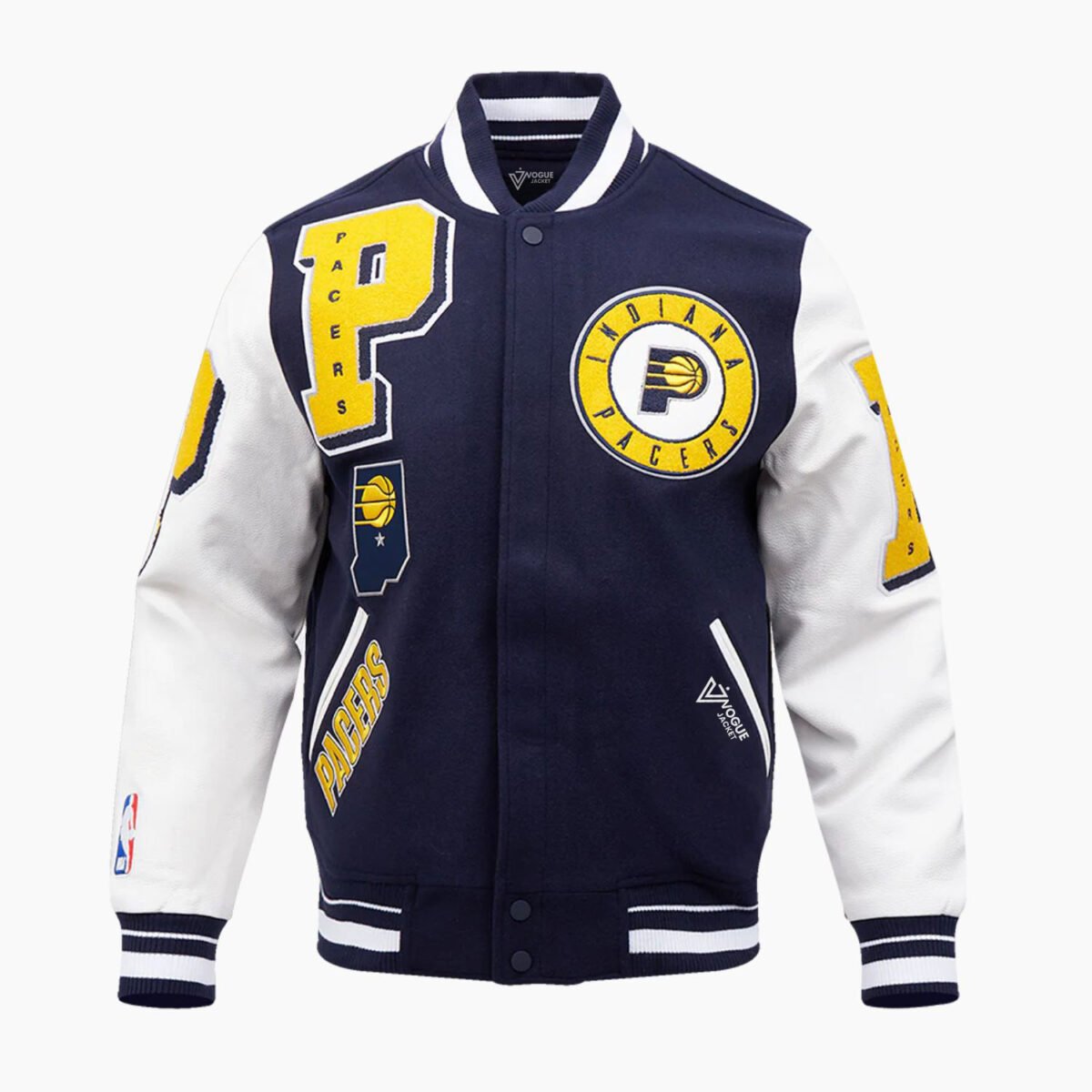 NBA Indiana Pacers Mashup Men's Rib Wool Varsity Jacket
