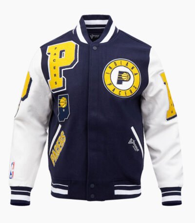 NBA Indiana Pacers Mashup Men's Rib Wool Varsity Jacket