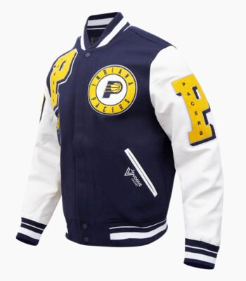 NBA Indiana Pacers Mashup Men's Rib Wool Varsity Jacket